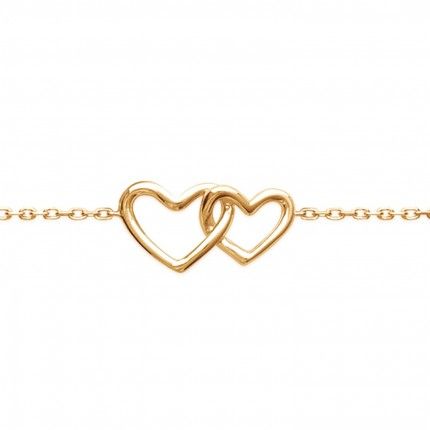 Gold Plated Hearts Bracelet