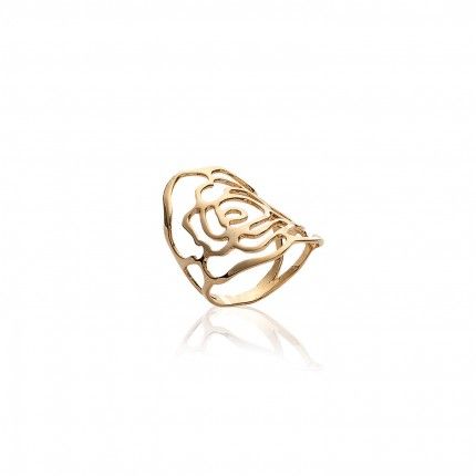 Bague motif Rose Plaqu Or