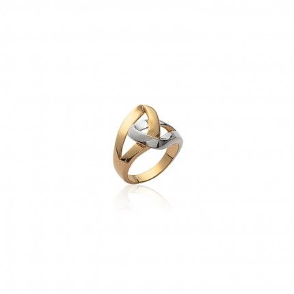 MJ Ring Gold Plated Bicolour