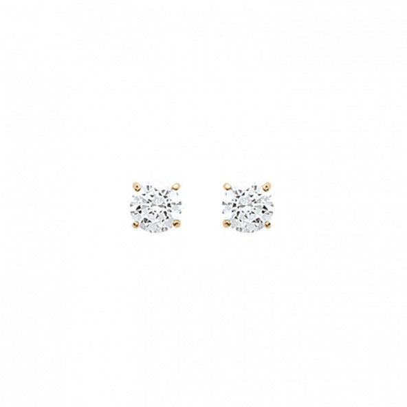 Boucles d'Oreilles Zirconium Plaqu Or