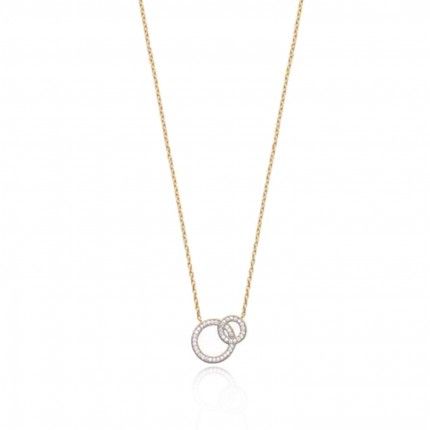 Necklace Gold Plated Zirconium