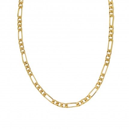 Collier Mailles Alterne 3+1 Plaqu Or