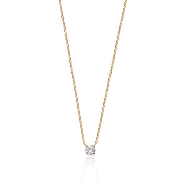 Necklace Gold Plated Zirconium