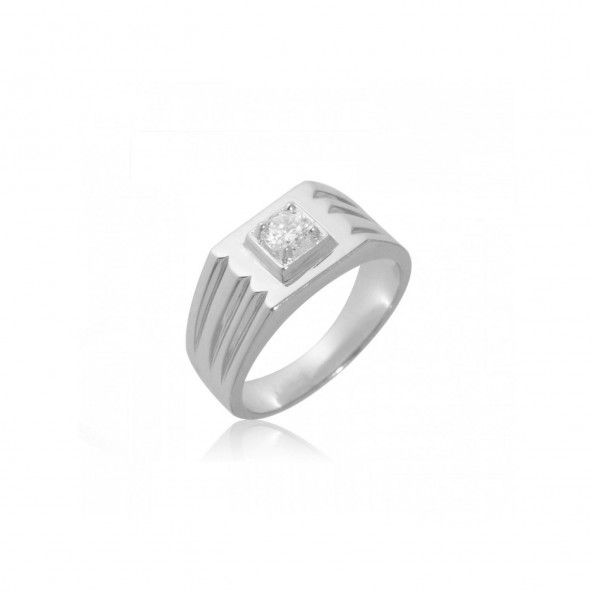 MJ Solitaire Zirconium Sterling Silver 925/1000