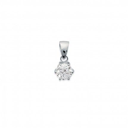 Pendentif Zircon 6 mm Argent 925/1000