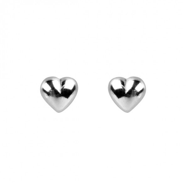 Boucles d'oreilles en forme de coeur en argent 925/1000