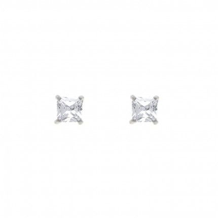 MJ Earrings  Zirconium 4 mm 925/1000 Silver