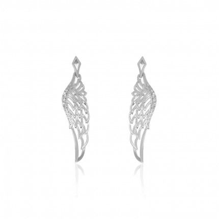 Boucles d'Oreilles aile d'ange en Argent 925/1000