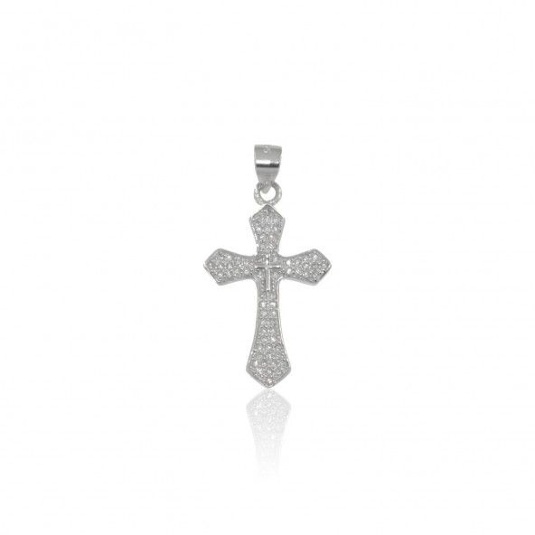 Cross Sterling Silver 925/1000 Pendant with Zirconium Stones