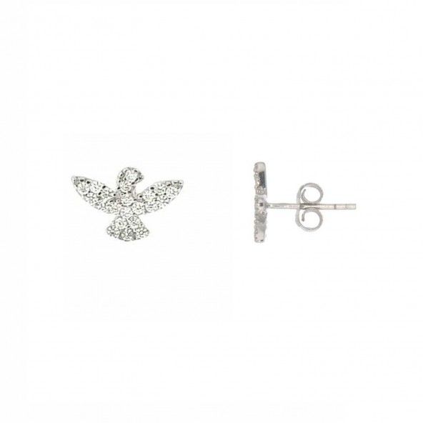 Boucle d'Oreille Oiseau Argent 925/1000