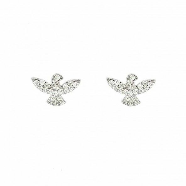 Boucle d'Oreille Oiseau Argent 925/1000