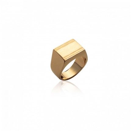 Gold Plated Signet Ring MJ