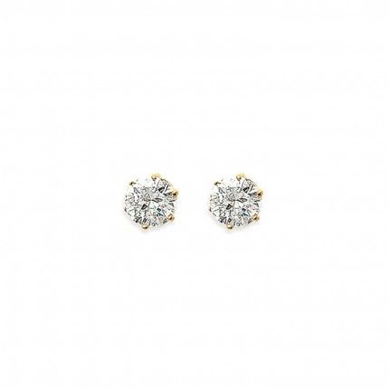 Boucles d'oreilles avec pierre Zircon 7mm