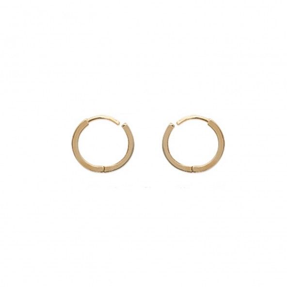 Gold plated Hoops with 10 Zirconium Stones Diameter 16mm