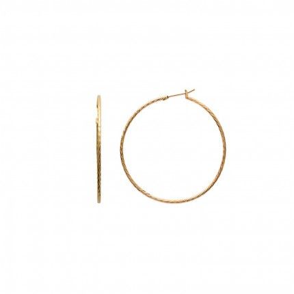 Hoops Twisted Wire Gold plated Diameter 50mm