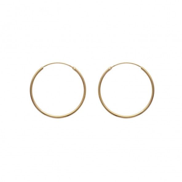 Gold plated Hoops Round Shape Diameter 40mm