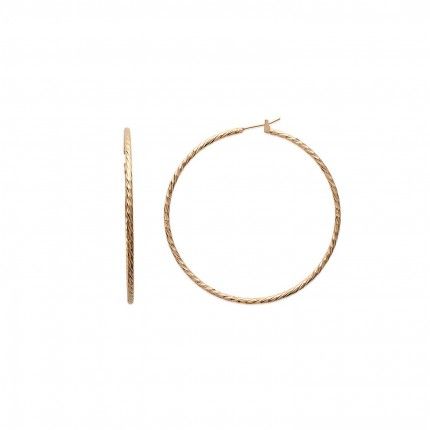 Hoops Twisted Wire Gold plated Diameter 60mm