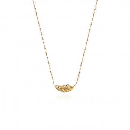 Collier Feather Gold Plated