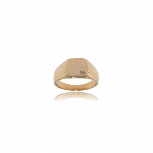 Gold Plated Ring Zircon