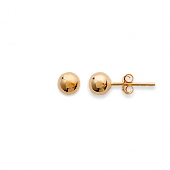 Boucles D'Oreilles Puces Boules Plaqu Or