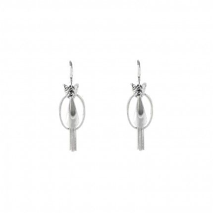 Boucles d'oreilles Pendantes Papillon Argent 925/1000