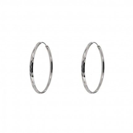 Striped Hoops 925/1000 Silver