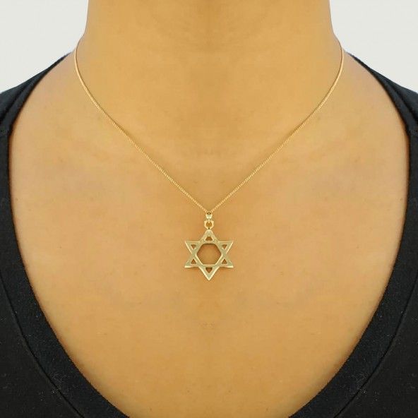 Pendant Star of David Gold Plated