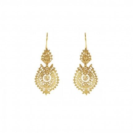 925/1000 Golden Silver Rainha Earrings