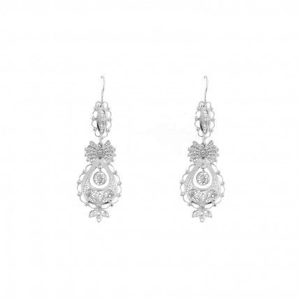 Boucles d'Oreilles Princesa 5cm Argent 925/1000