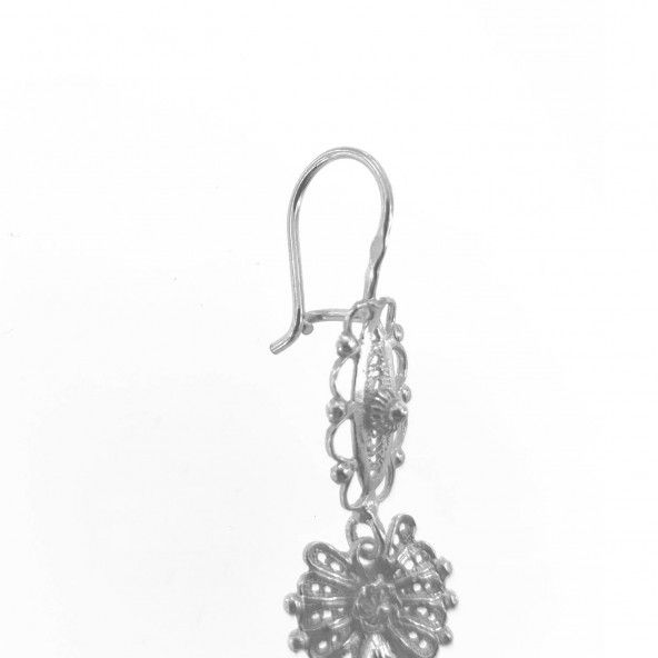 Boucles d'Oreilles Coeur de Viana 6,8 cm Argent 925/1000