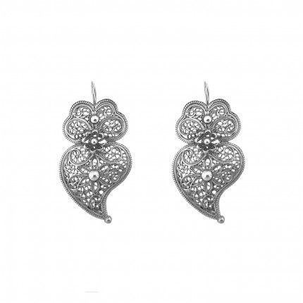 Boucles d'Oreilles Coeur de Viana Argent 925/1000