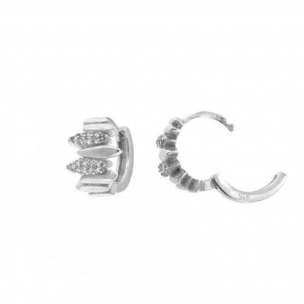 Silver 925/1000 Hoops Zirconium 1,5 cm