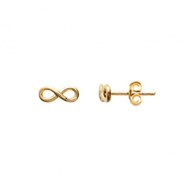 Boucles d'Oreilles Signe de l'Infini Plaqu Or