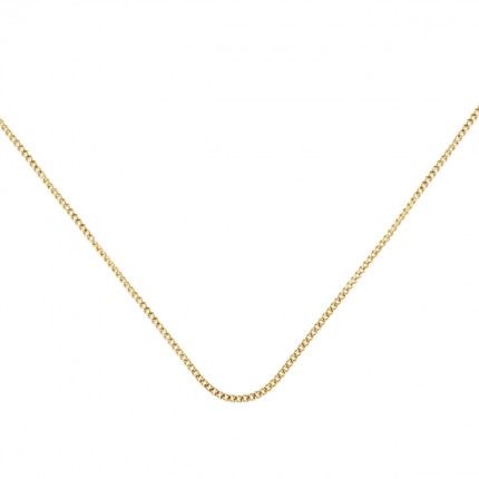 Gold Plated Barbela mesh Chain 40cm Lenght, 1 mm Width.