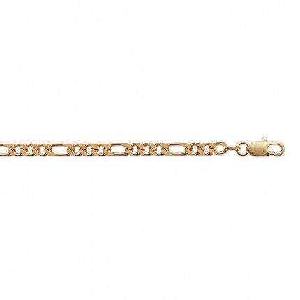 Gold Plated Bracelet 3+1 Mesh 4mm, 21cm.