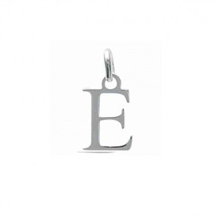 Pendentif lettre E initiale prnom en Argent 925/1000