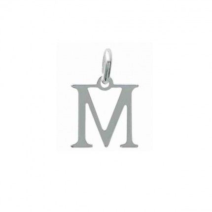 Pendentif lettre M initiale prnom en Argent 925/1000