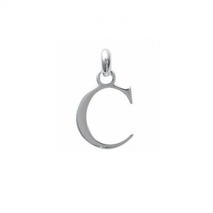 Pendentif lettre C initiale prnom en Argent 925/1000