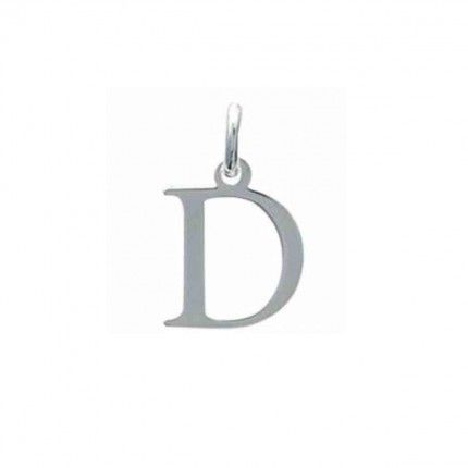 Pendentif lettre D initiale prnom en Argent 925/1000