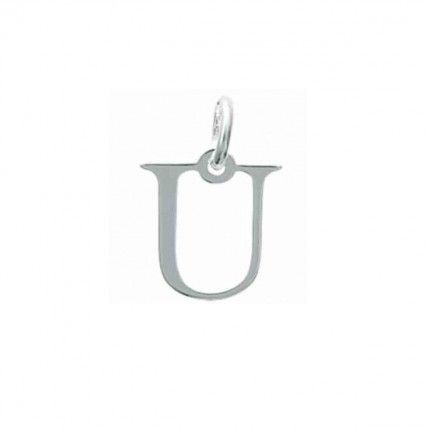 Pendentif lettre U initiale prnom en Argent 925/1000