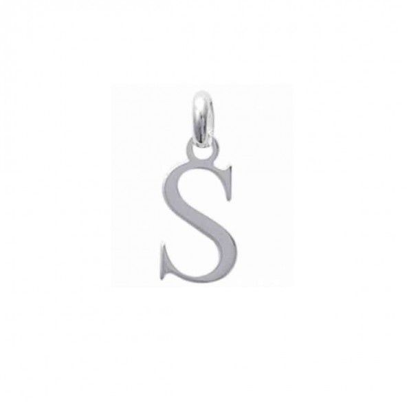 Pendant letter S initial name in Silver 925/1000