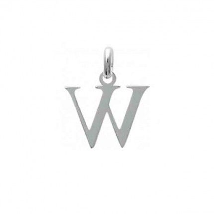 Pendant letter W initial name in Silver 925/1000