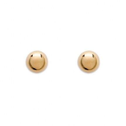 Gold Plated Earings Ball shape 8mm.