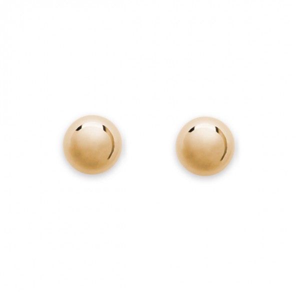 Gold Plated Earings Ball shape 10mm.