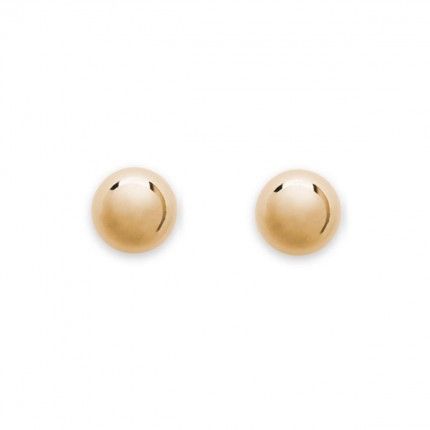 Gold Plated Earings Ball shape 10mm.