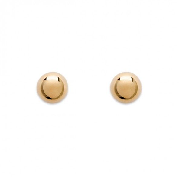 Gold Plated Earings Ball shape 8mm.