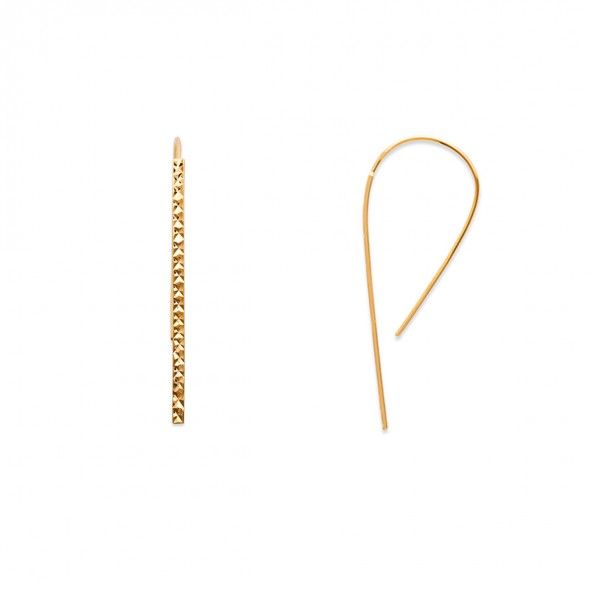 Gold Plated Earings hook shape 2mm/48mm.