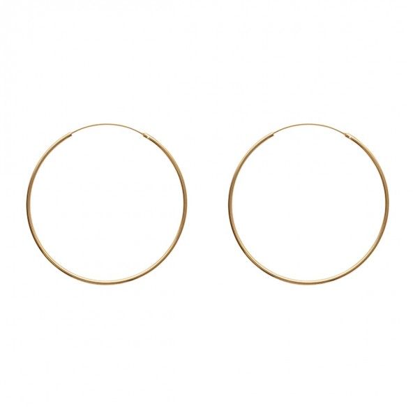 Gold Plated Hoops 70mm/2mm.