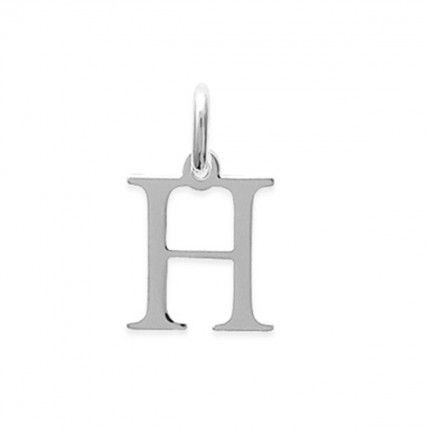 Pendentif lettre H initiale prnom en Argent 925/1000