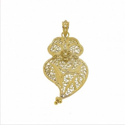 Pendentif "Corao de Viana" Argent Dor 925/1000  42mm/26mm